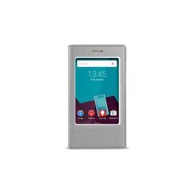 Fitcase Dolce Smart 7 Style Gizli Mıknatıslı Pencereli Gri Kılıf