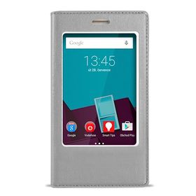 Fitcase Dolce Smart 7 Style Gizli Mıknatıslı Pencereli Gri Kılıf