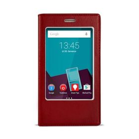 Fitcase Dolce Smart 7 Style Gizli Mıknatıslı Pencereli Kırmızı Kılıf