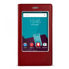 Fitcase Dolce Smart 7 Style Gizli Mıknatıslı Pencereli Kırmızı Kılıf