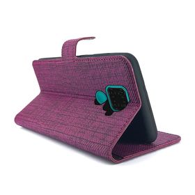 Fitcase Fabric Kapaklı Cüzdanlı Huawei Mate 30 Lite Kılıf