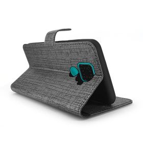 Fitcase Fabric Kapaklı Cüzdanlı Huawei Mate 30 Lite Kılıf