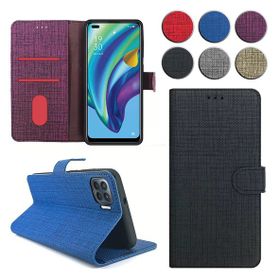 Fitcase Fabric Kapaklı Cüzdanlı Oppo Reno4 Lite Kılıf