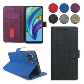 Fitcase Fabric Kapaklı Cüzdanlı Oppo Reno4 Lite Kılıf