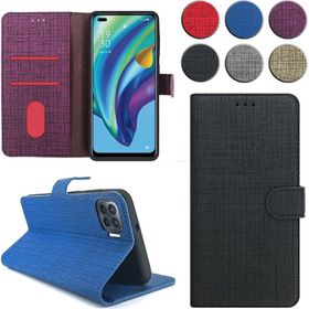 Fitcase Fabric Kapaklı Cüzdanlı Oppo Reno4 Lite Kılıf