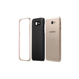 FitCase Galaxy J5 Prime 2in1 Carbon Desen Gold Arka Kapak