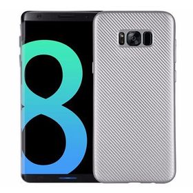FitCase Galaxy S8 Plus Carbon Desen Gri Arka Kapak