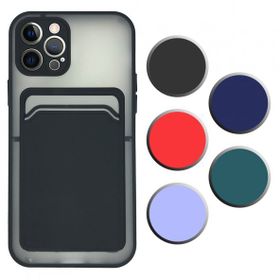 Fitcase iPhone 12 Pro Cardy Kartlık Cepli Mat Kapak Kılıf