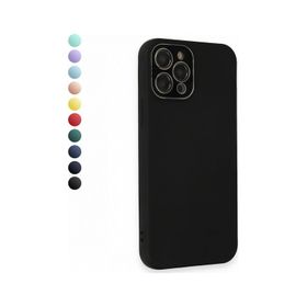 Fitcase iPhone 12 Pro Max Glass Kamera Korumalı Lansman Silikon Kapak