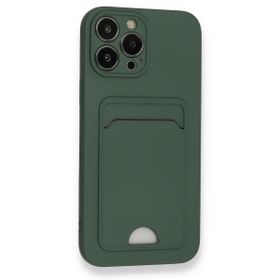 Fitcase iPhone 13 Pro Cardy Soft Delikli Kartlık Cepli Silikon Kapak