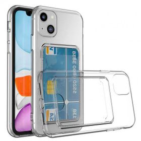 Fitcase iPhone 14 Cardy Şeffaf Kartlık Cepli Kapak Kılıf