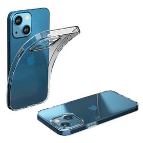 Fitcase iPhone 14 Plus Kamera Korumalı Şeffaf Arka Silikon Cep Telefonu Kılıfı