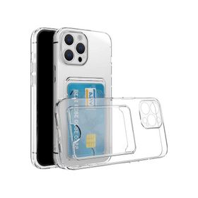 Fitcase iPhone 14 Pro Cardy Şeffaf Kartlık Cepli Kapak Kılıf