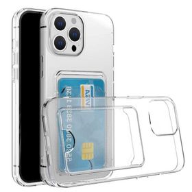 Fitcase iPhone 14 Pro Max Cardy Şeffaf Kartlık Cepli Kapak Kılıf