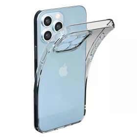 Fitcase iPhone 14 Pro Max Kamera Korumalı Şeffaf Arka Silikon Cep Telefonu Kılıfı