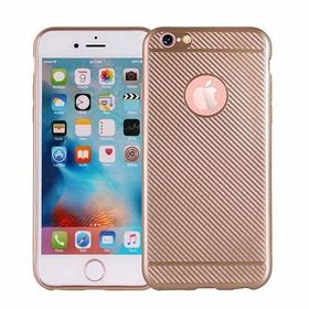 Fitcase iPhone 6-6s Plus Carbon Desen Gold Arka Kapak Kılıf