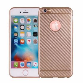 Fitcase iPhone 6-6s Plus Carbon Desen Gold Arka Kapak Kılıf