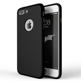 Fitcase iPhone 7-8 Plus Carbon Desen Siyah Arka Kapak
