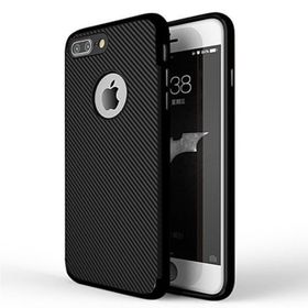 Fitcase iPhone 7-8 Plus Carbon Desen Siyah Arka Kapak