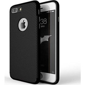 Fitcase iPhone 7-8 Plus Carbon Desen Siyah Arka Kapak