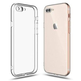 Fitcase iPhone 7 Plus 8 Plus Kamera Korumalı Şeffaf Arka Silikon Cep Telefonu Kılıfı