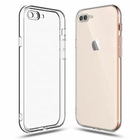 Fitcase iPhone 7 Plus 8 Plus Kamera Korumalı Şeffaf Arka Silikon Cep Telefonu Kılıfı