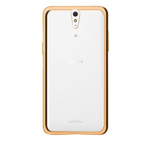 Fitcase Laser Color Xperia C5 Silikon Gold Kılıf