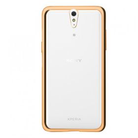 Fitcase Laser Color Xperia C5 Silikon Gold Kılıf