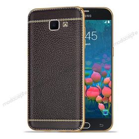 FitCase Laser Elegant Galaxy J5 Prime Silikon Kahverengi Arka Kapak