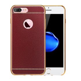 Fitcase Laser Elegant Iphone 7 Kahverengi Silikon Arka Kapak