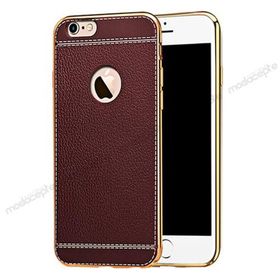 Fitcase Laser Elegant Iphone 7 Kahverengi Silikon Arka Kapak