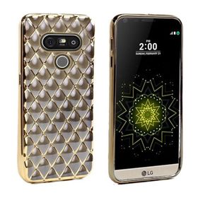 Fitcase Laser Lg G5 H850 Gold Siyah Baklava Desenli
