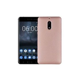 FitCase Nokia 6 Carbon Desen Gold Arka Kapak