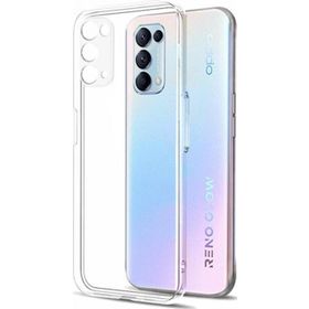 Fitcase Oppo Reno 5 Pro 5G Kamera Korumalı Şeffaf Silikon Cep Telefonu Kılıfı