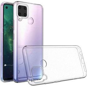 Fitcase Realme C25 C25s Kamera Korumalı Şeffaf Silikon Cep Telefonu Kılıfı