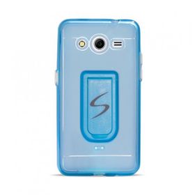 Fitcase Samsung Core 2 G355 Standlı TPU Mavi Kılıf