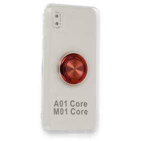 Fitcase Samsung Galaxy A01 Core A013 Kılıf Gross Ring Şeffaf Arka Kapak