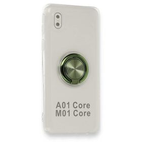 Fitcase Samsung Galaxy A01 Core A013 Kılıf Gross Ring Şeffaf Arka Kapak