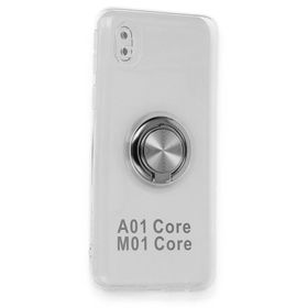 Fitcase Samsung Galaxy A01 Core A013 Kılıf Gross Ring Şeffaf Arka Kapak