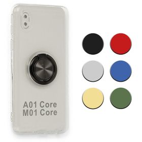 Fitcase Samsung Galaxy A01 Core A013 Kılıf Gross Ring Şeffaf Arka Kapak