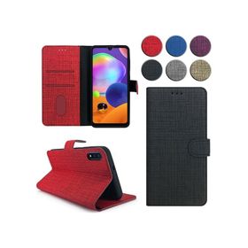 Fitcase Samsung Galaxy A01 Fabric Kapaklı Cüzdanlı Kılıf