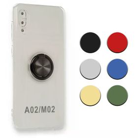 Fitcase Samsung Galaxy A02 A022 Gross Ring Şeffaf Arka Kapak Kılıf