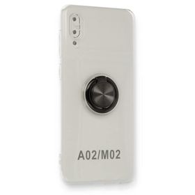 Fitcase Samsung Galaxy A02 A022 Gross Ring Şeffaf Arka Kapak Kılıf
