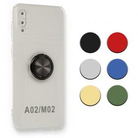 Fitcase Samsung Galaxy A02 A022 Gross Ring Şeffaf Arka Kapak Kılıf