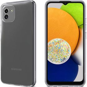 Fitcase Samsung Galaxy A03 Kamera Korumalı Şeffaf Silikon Cep Telefonu Kılıfı