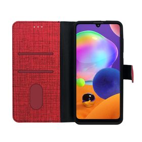 Fitcase Samsung Galaxy A03s Fabric Kapaklı Cüzdanlı Kılıf
