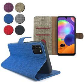 Fitcase Samsung Galaxy A03s Fabric Kapaklı Cüzdanlı Kılıf