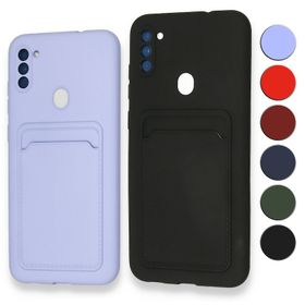 Fitcase Samsung Galaxy A11 Cardy Soft Kartlık Cepli Silikon Kapak