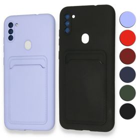 Fitcase Samsung Galaxy A11 Cardy Soft Kartlık Cepli Silikon Kapak