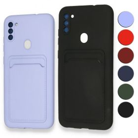 Fitcase Samsung Galaxy A11 Cardy Soft Kartlık Cepli Silikon Kapak